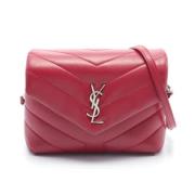 Pre-owned Leather shoulder-bags Yves Saint Laurent Vintage , Red , Dam...