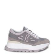 Stof en Suède Veterschoenen Rucoline , Gray , Dames