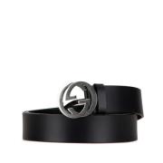 Pre-owned Leather belts Gucci Vintage , Black , Dames