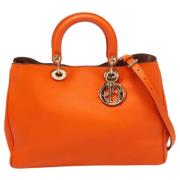 Pre-owned Leather dior-bags Dior Vintage , Orange , Dames