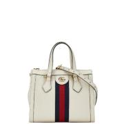 Pre-owned Leather handbags Gucci Vintage , White , Dames