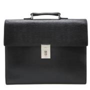 Pre-owned Leather briefcases Gucci Vintage , Black , Heren