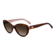 Havana Brown Shaded Zonnebril Kate Spade , Brown , Dames