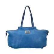 Pre-owned Leather totes Fendi Vintage , Blue , Dames