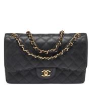 Pre-owned Leather chanel-bags Chanel Vintage , Black , Dames