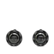 Pre-owned Metal earrings Chanel Vintage , Gray , Dames