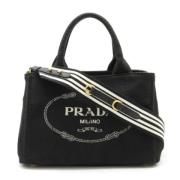 Pre-owned Canvas prada-bags Prada Vintage , Black , Dames