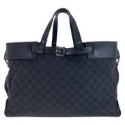 Pre-owned Canvas totes Gucci Vintage , Black , Dames