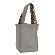 Pre-owned Leather handbags Burberry Vintage , Gray , Dames