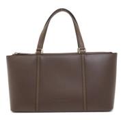 Pre-owned Leather handbags Burberry Vintage , Brown , Dames