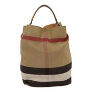 Pre-owned Canvas handbags Burberry Vintage , Brown , Dames