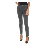 Straight Leg Chino Broek met Applicatie Liu Jo , Gray , Dames