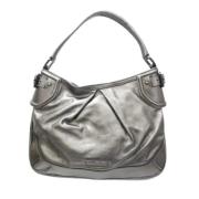 Pre-owned Leather handbags Burberry Vintage , Gray , Dames