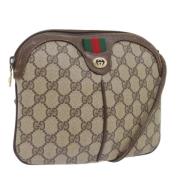 Pre-owned Leather shoulder-bags Gucci Vintage , Beige , Dames