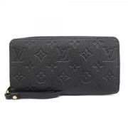 Pre-owned Leather wallets Louis Vuitton Vintage , Black , Dames