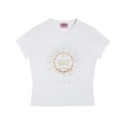 Geborduurd Logo Katoenen T-shirt Juicy Couture , White , Dames