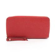 Pre-owned Leather wallets Louis Vuitton Vintage , Red , Dames