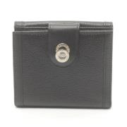 Pre-owned Leather wallets Bvlgari Vintage , Black , Heren