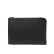 Pre-owned Leather clutches Louis Vuitton Vintage , Black , Dames