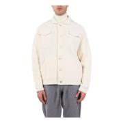 Merino wollen jas met knopen Roberto Collina , White , Heren