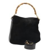 Pre-owned Leather handbags Gucci Vintage , Black , Dames