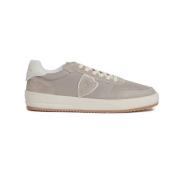 Beige Leren Sneakers Verhogen Collectie Philippe Model , Beige , Heren