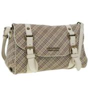 Pre-owned Canvas shoulder-bags Burberry Vintage , Beige , Dames