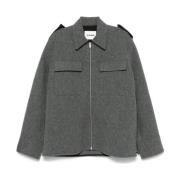 Flanellen Shirt Grijs Jil Sander , Gray , Heren