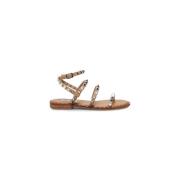 Studded Enkelband Sandalen Steve Madden , Beige , Dames