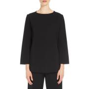 Zwart A-lijn Jersey Shirt Max Mara , Black , Dames