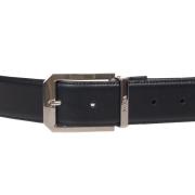 Omkeerbare leren riem zwart bruin Ermenegildo Zegna , Brown , Heren