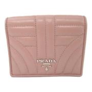 Pre-owned Leather wallets Prada Vintage , Beige , Dames