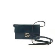 Pre-owned Leather gucci-bags Gucci Vintage , Blue , Dames