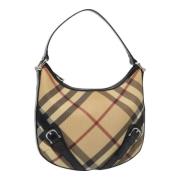 Pre-owned Leather shoulder-bags Burberry Vintage , Beige , Dames