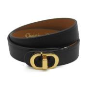 Pre-owned Leather bracelets Dior Vintage , Black , Dames