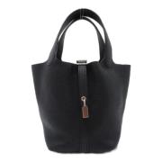 Pre-owned Leather handbags Hermès Vintage , Black , Dames