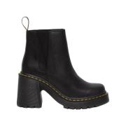 Zwarte Bikerlaarzen Dr. Martens , Black , Dames