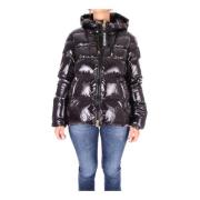 Down Jackets Pinko , Black , Dames