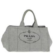 Pre-owned Canvas handbags Prada Vintage , Gray , Dames