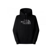 Geborduurde hoodie met kangoeroezak The North Face , Black , Heren