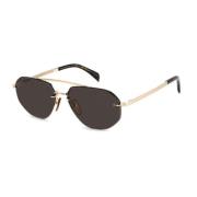 Gouden metalen zonnebril voor mannen Eyewear by David Beckham , Yellow...