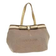 Pre-owned Canvas handbags Prada Vintage , Beige , Dames