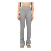 Slim Fit Broek met Zijsplitten Akep , Gray , Dames