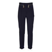 Stijlvolle Broek voor Vrouwen Elisabetta Franchi , Black , Dames