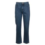 Holly Crop Jeans met Logo Detail Jacob Cohën , Blue , Dames