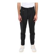 Wollen Plooirok Broek Paolo Pecora , Black , Heren