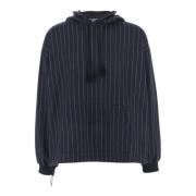 Gestreepte wollen hoodie Junya Watanabe , Blue , Heren