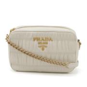 Pre-owned Leather prada-bags Prada Vintage , White , Dames