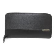 Pre-owned Leather wallets Bvlgari Vintage , Black , Dames