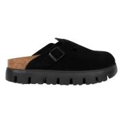 Chunky suède leren sandaal in zwart Birkenstock , Black , Dames